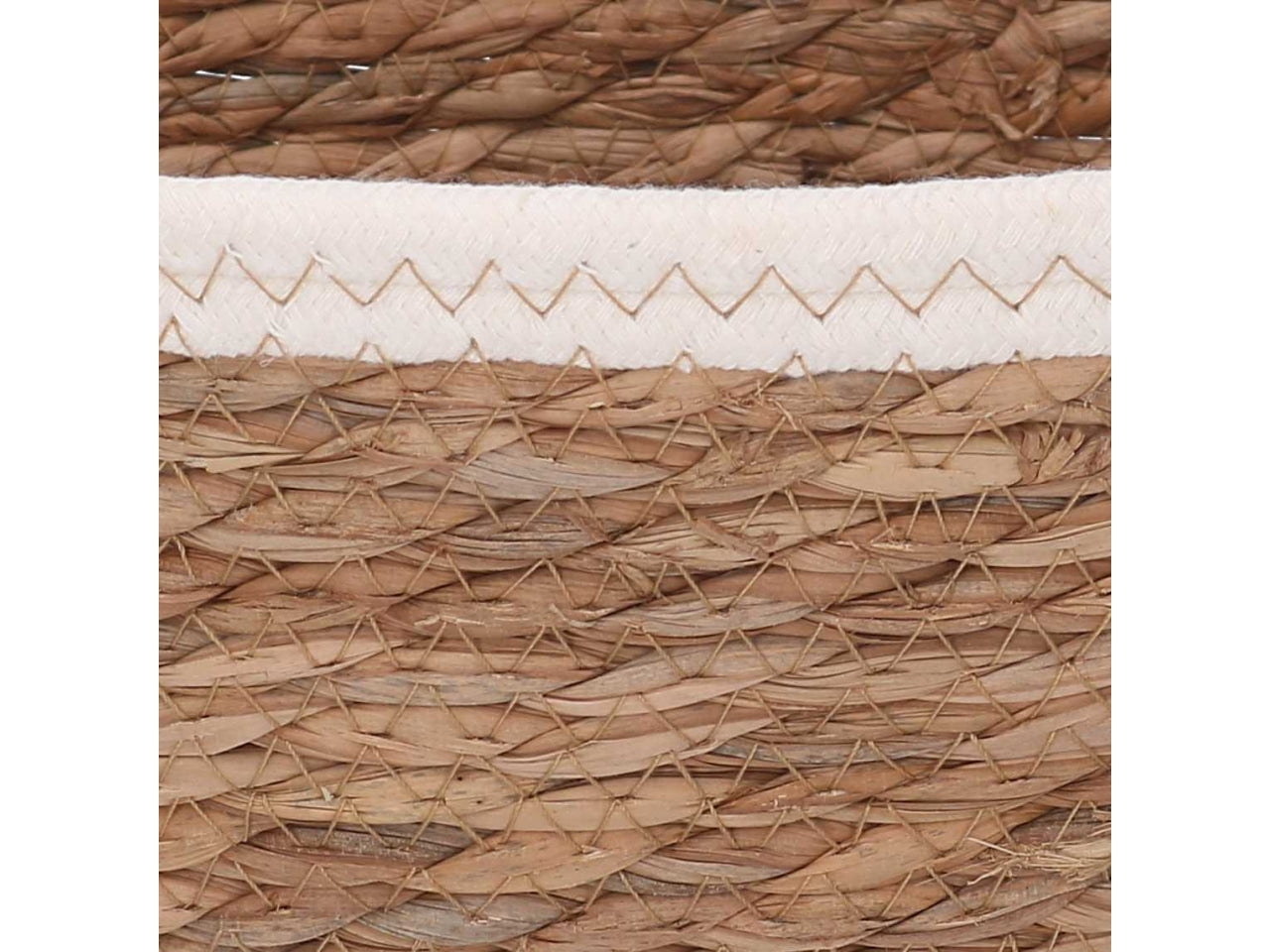 Cestino ovale in giacinto 27x19h10,5cm naturale con bordo corda