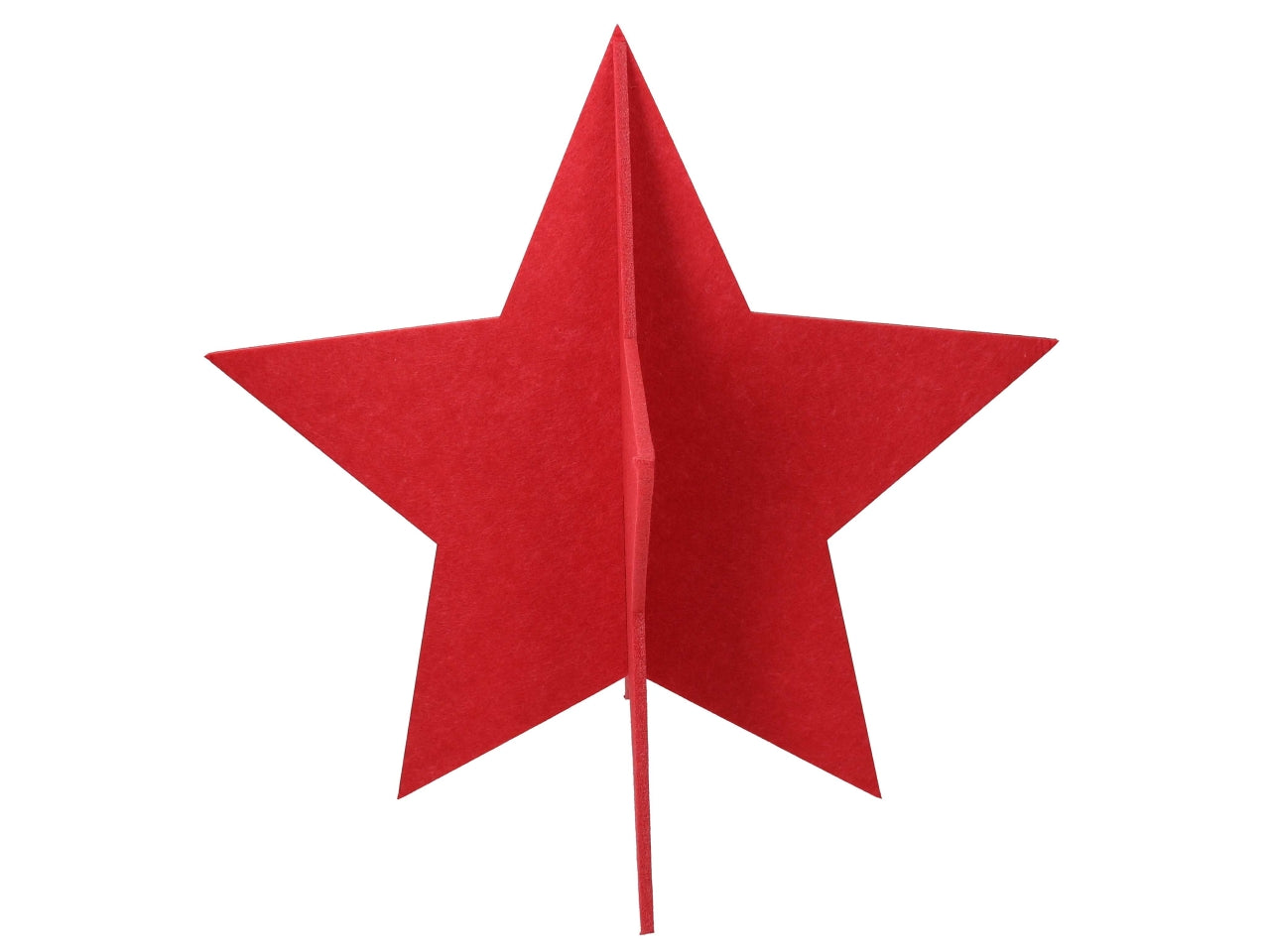 Decorazione stella in feltro rosso 60x60xh.58cm