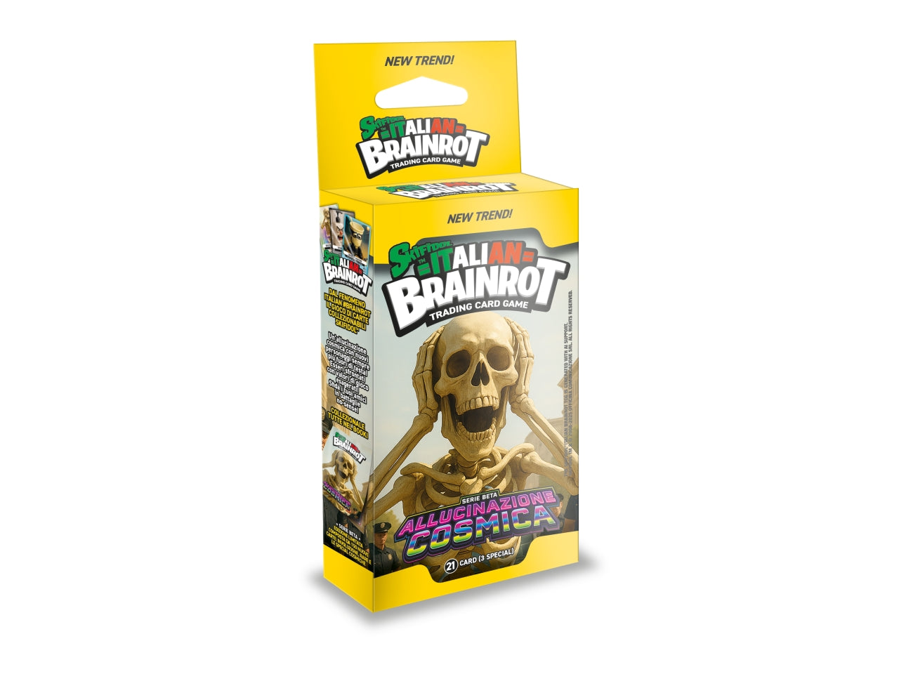 Brainrot scatola con 21 carte serie Beta allucinazione cosmica