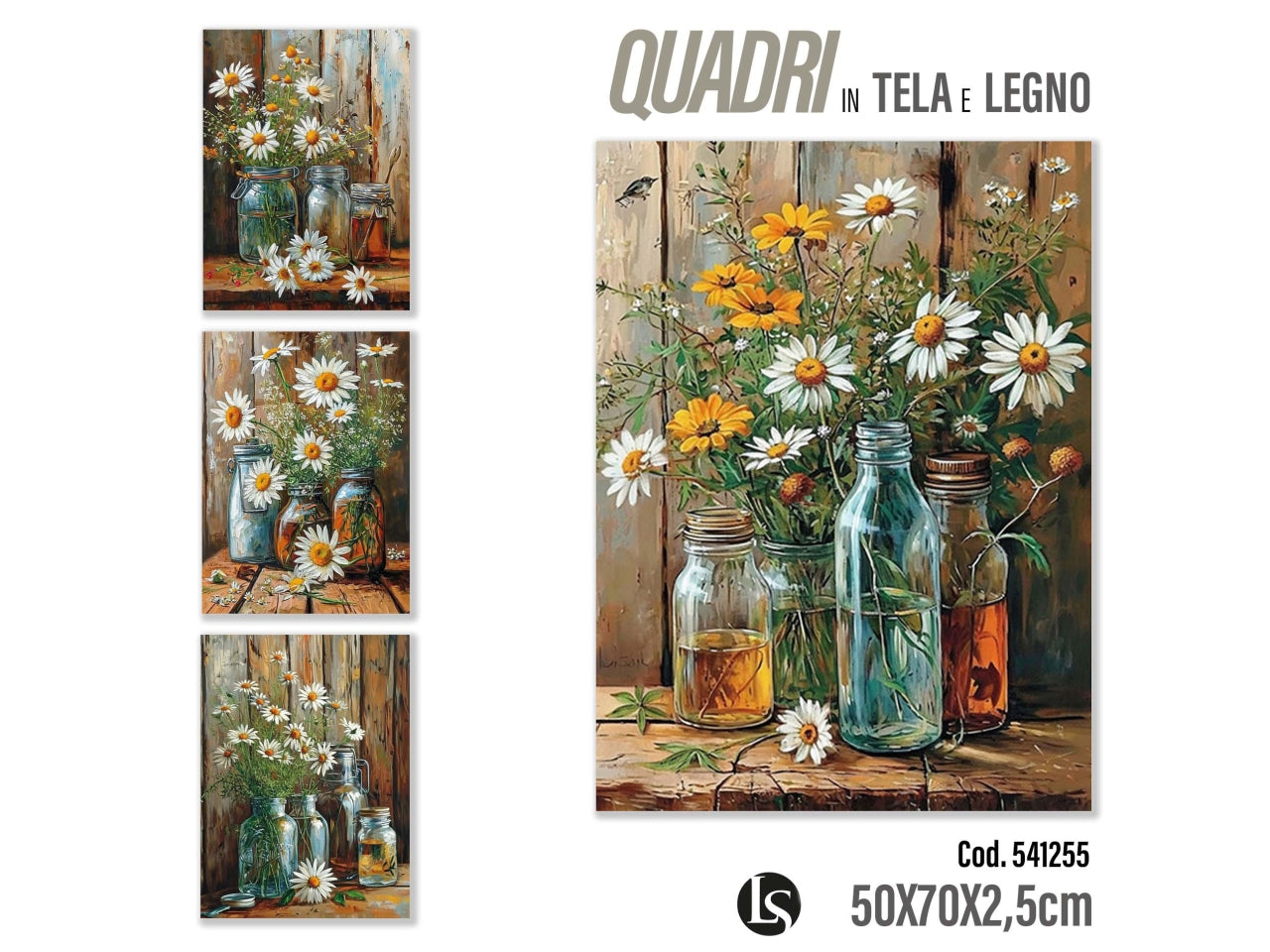 Quadro 50x70x2,5cm assortito