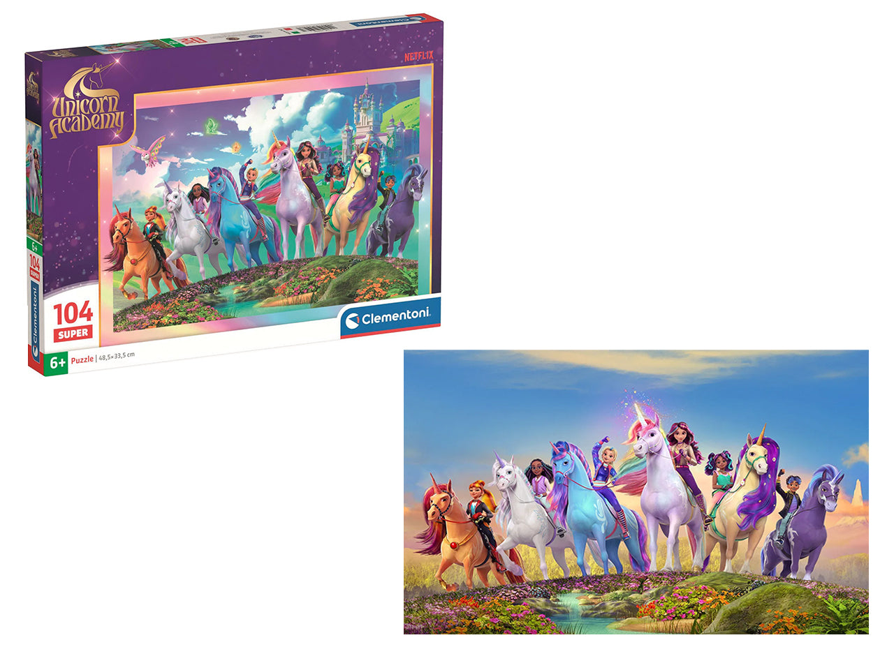 Puzzle da 104 pezzi  Super Unicorn academy1