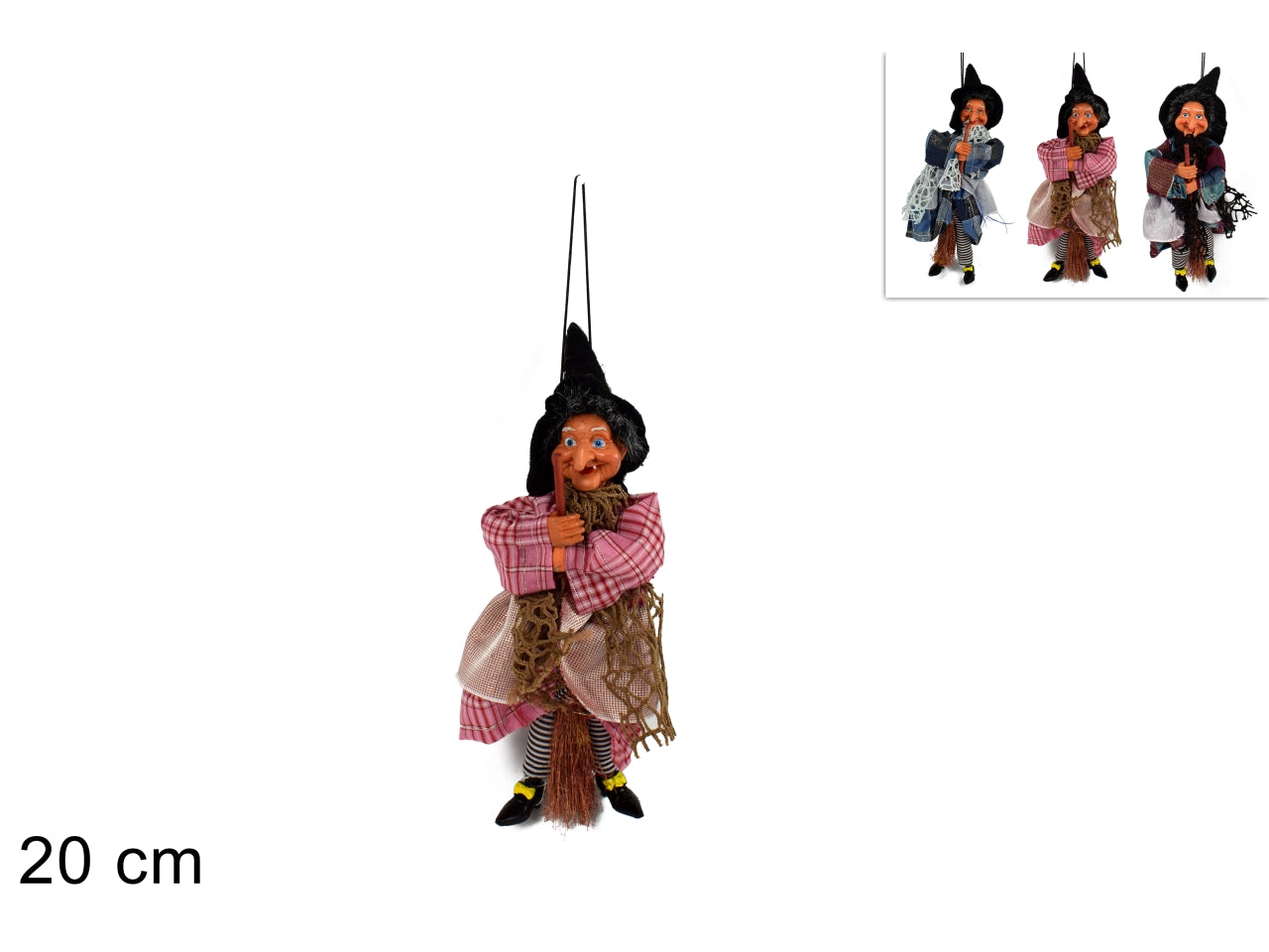 Befana 20cm con scopa