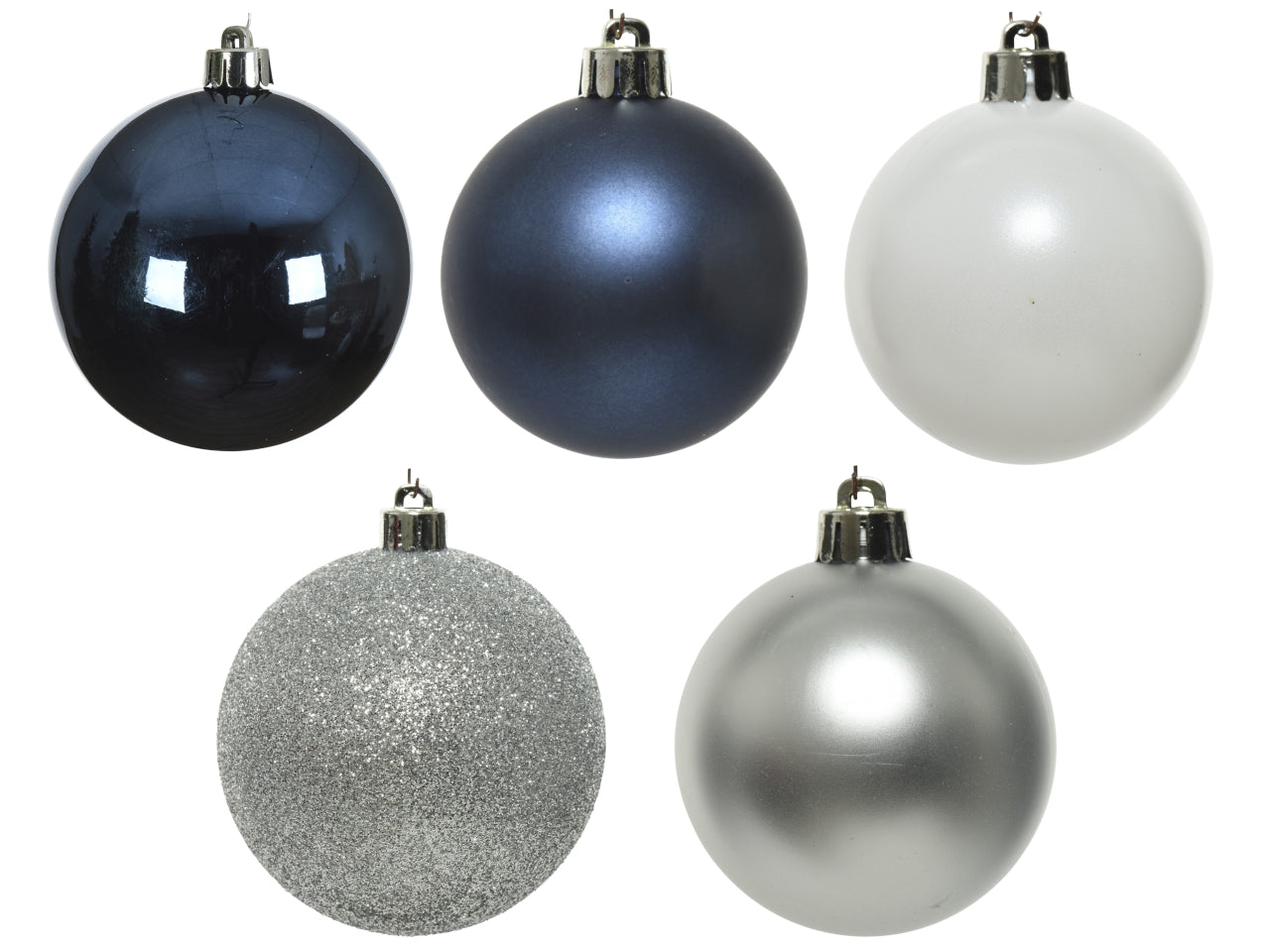 Palla 6cm in confezione da 30 pezzi lucido, opaco, glitter colori assortite