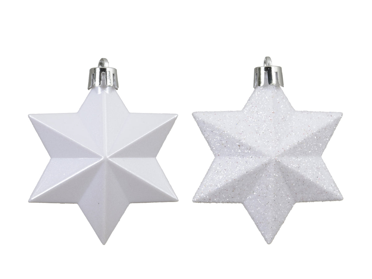 Appendino stella in confezione da 12 pezzi bianco