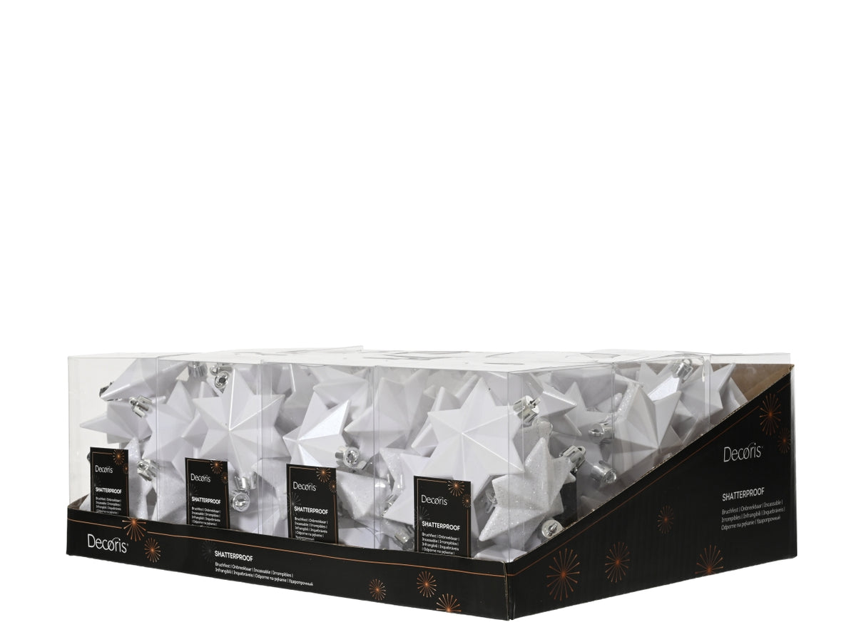 Appendino stella in confezione da 12 pezzi bianco