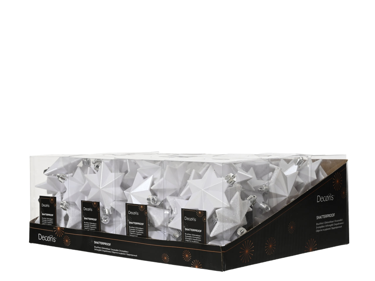 Appendino stella in confezione da 12 pezzi bianco