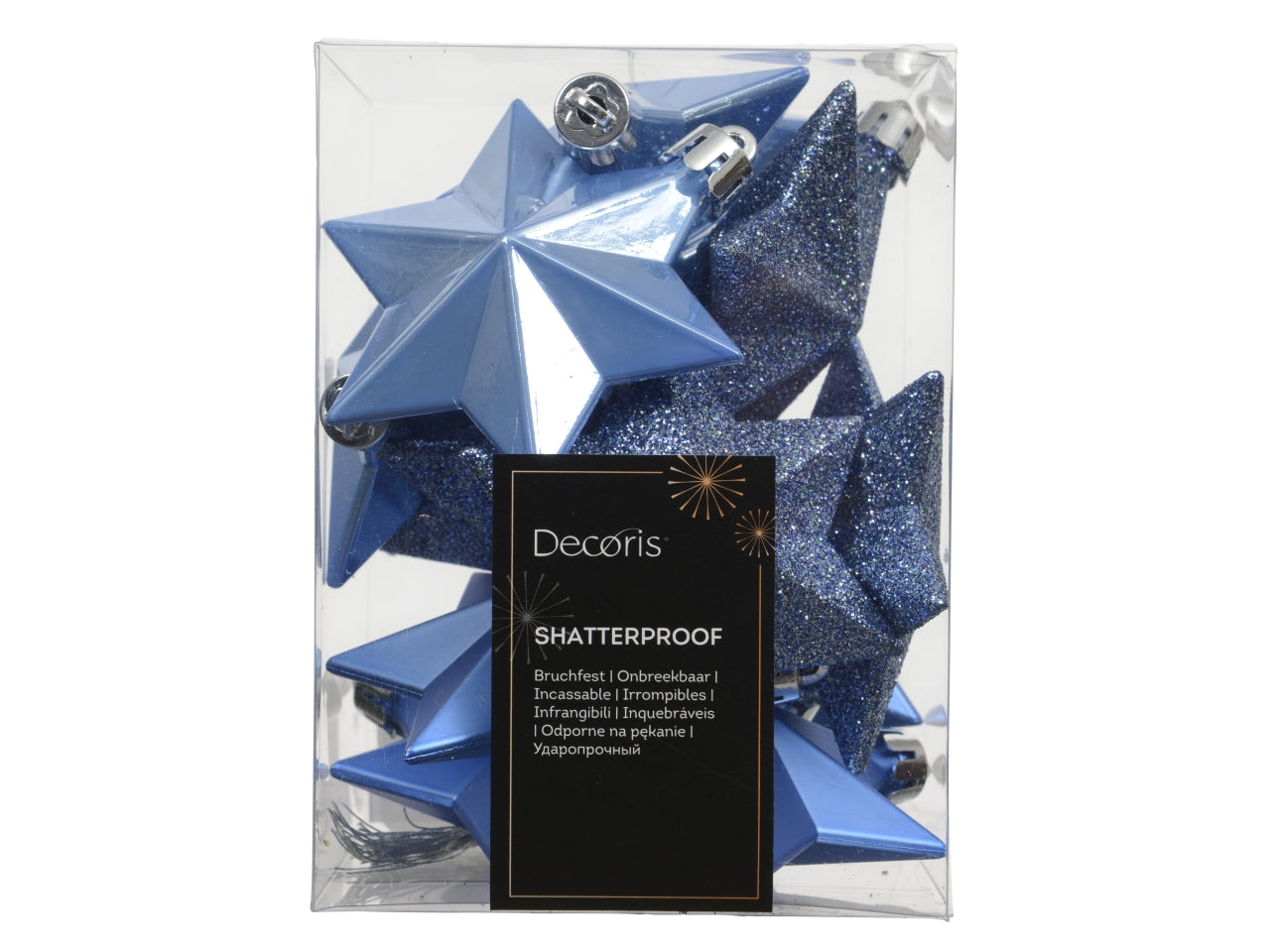 Appendino stella in confezione da 12 pezzi azzurro cielo