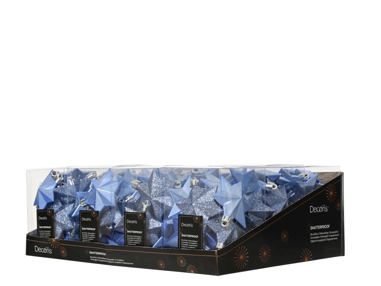 Appendino stella in confezione da 12 pezzi azzurro cielo