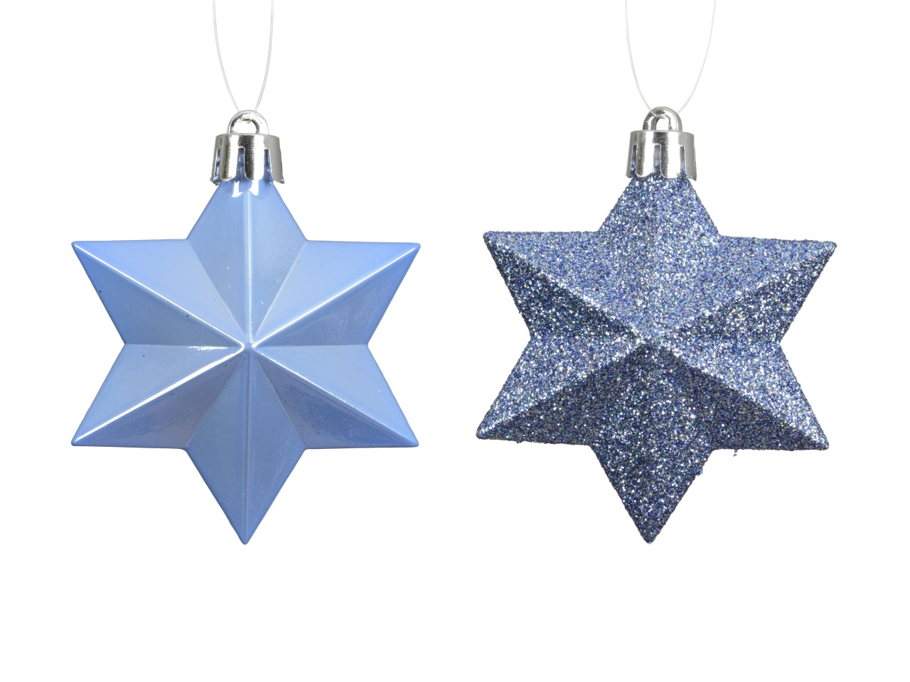 Appendino stella in confezione da 12 pezzi azzurro cielo