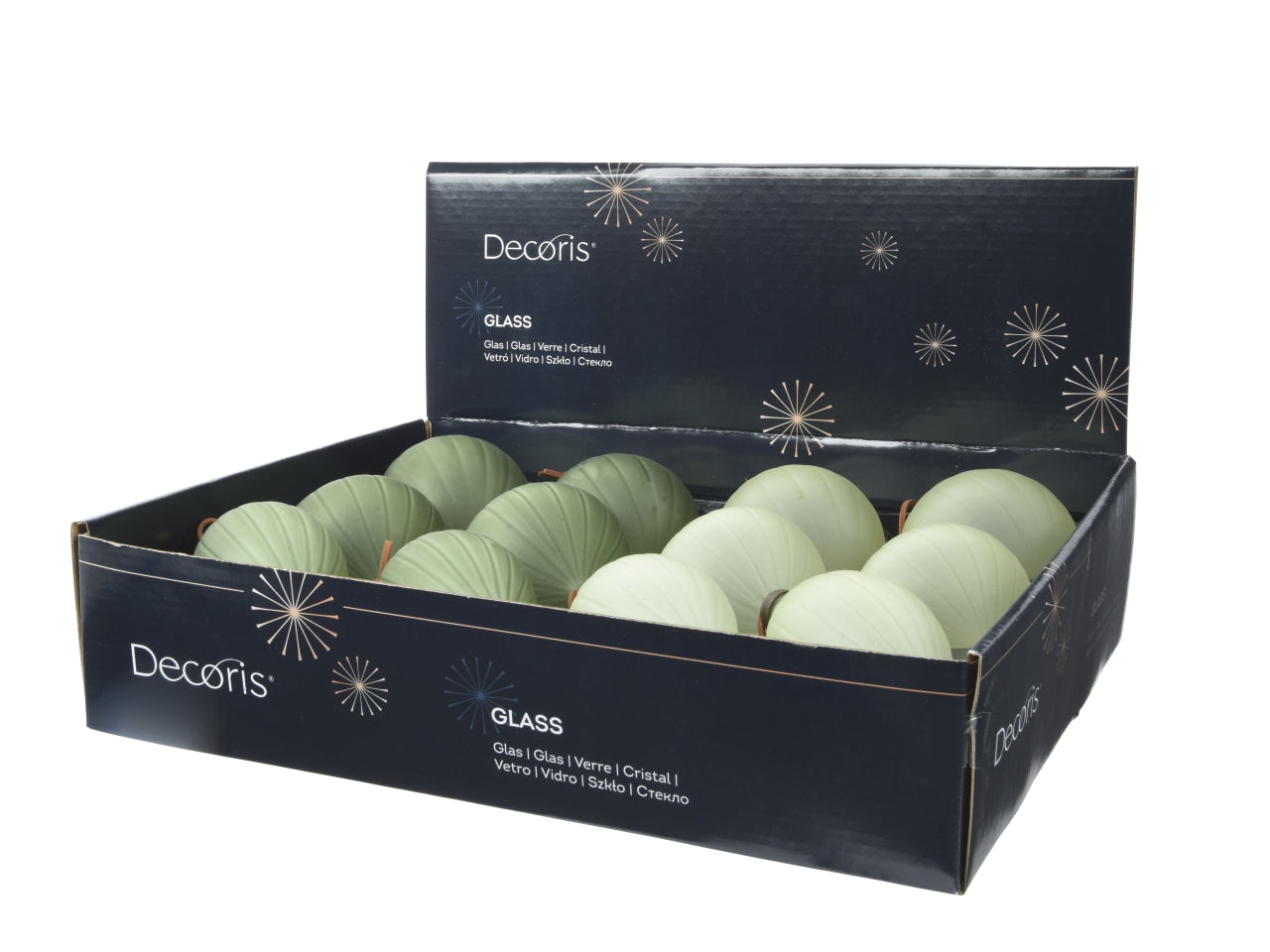 Palla vetro 8cm 6 assorimenti assortite