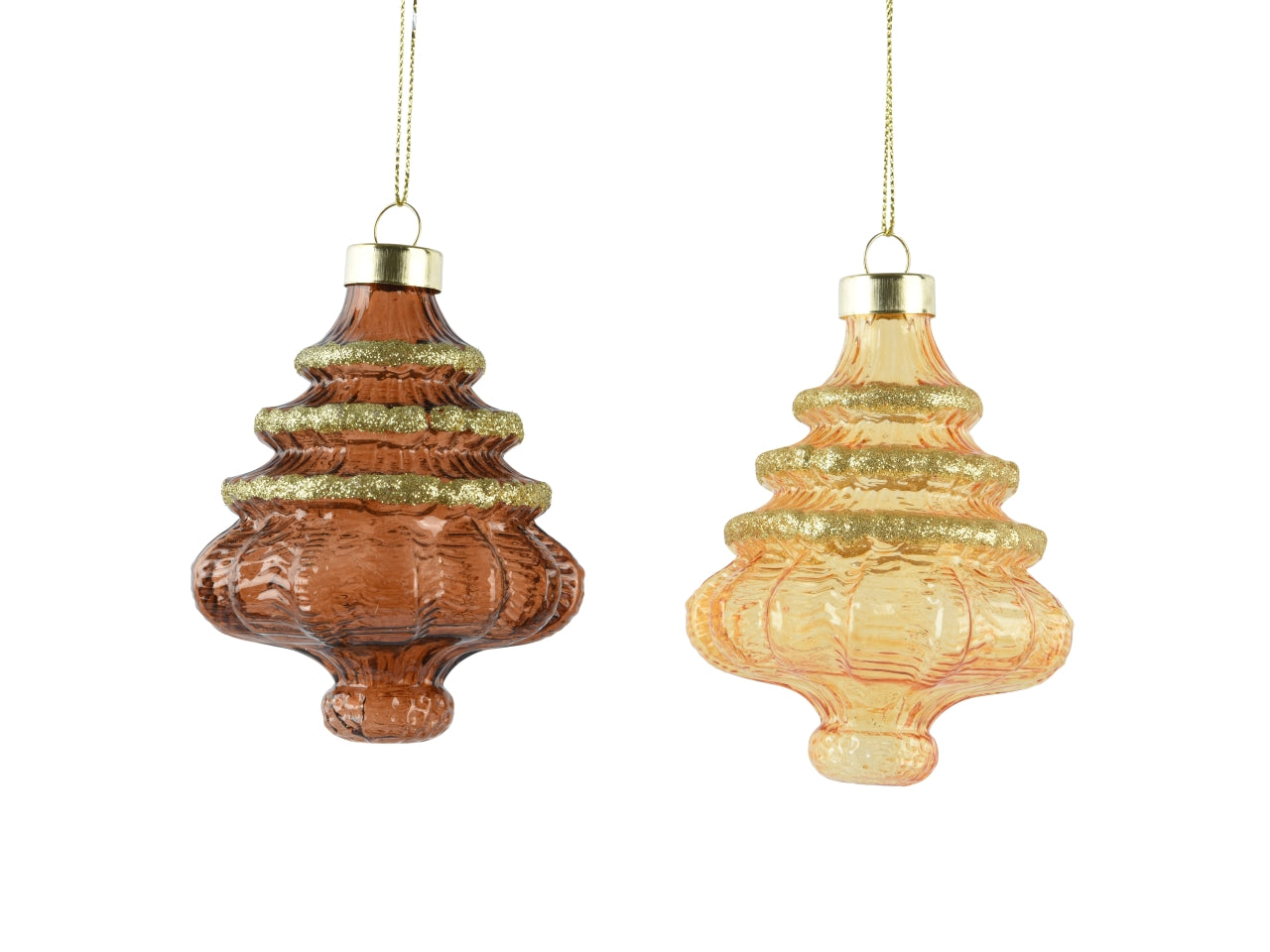 Appendino alberello in vetro 11,6cm oro