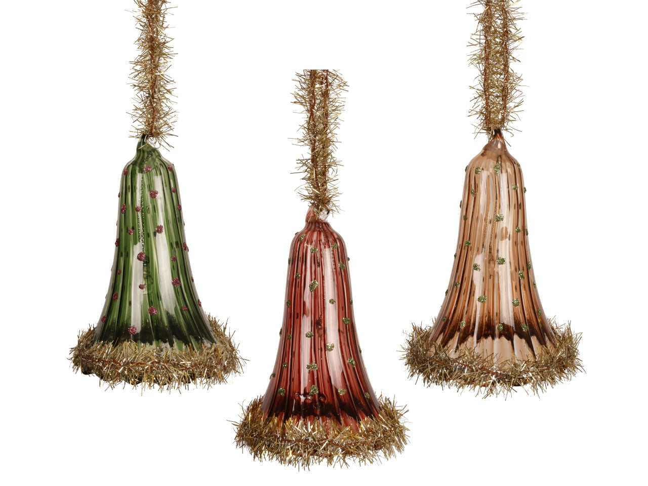 Appendino campana in vetro 9,5 colori assortiti