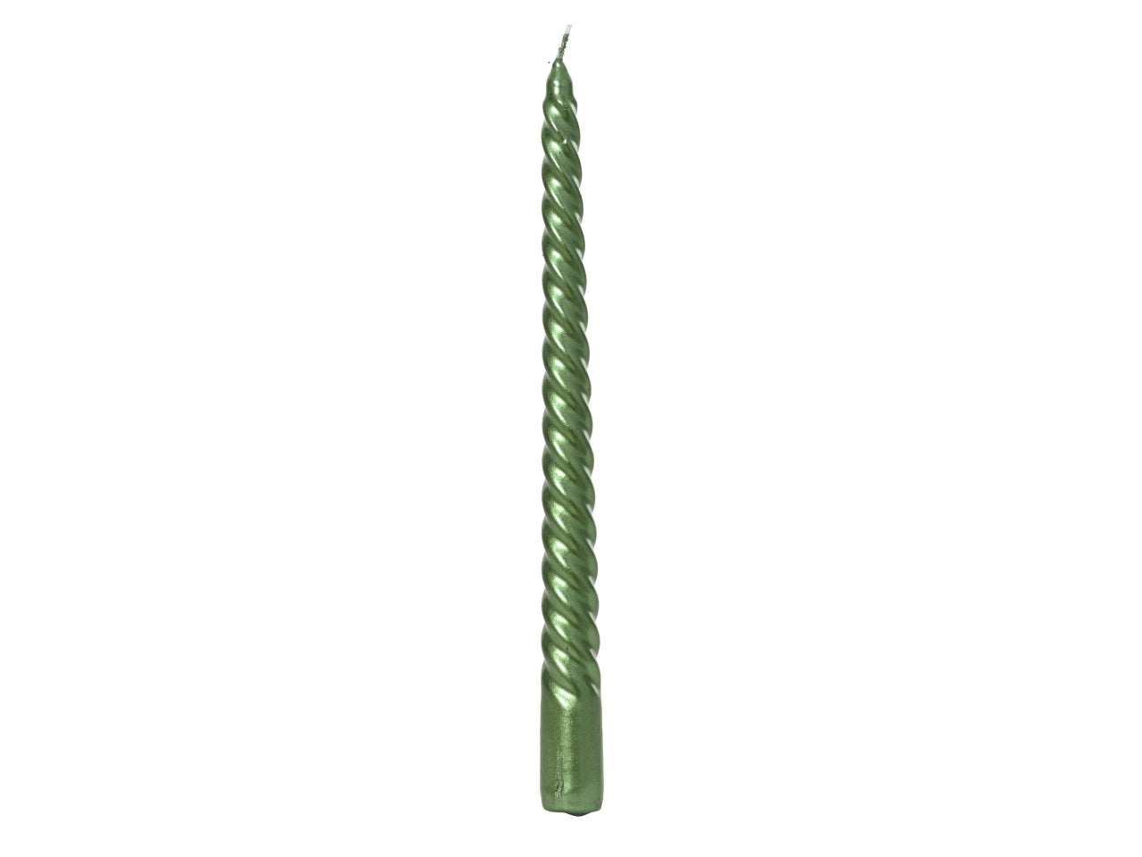 Candela torciglione 25cm in scatola da 4 pezzi verde