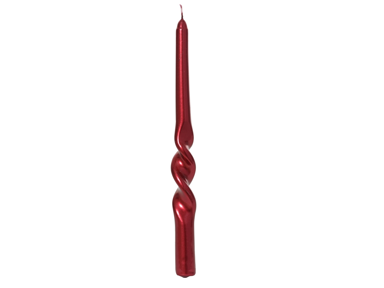 Candela fiamma 25cm in scatola da 2 pezzi rossa