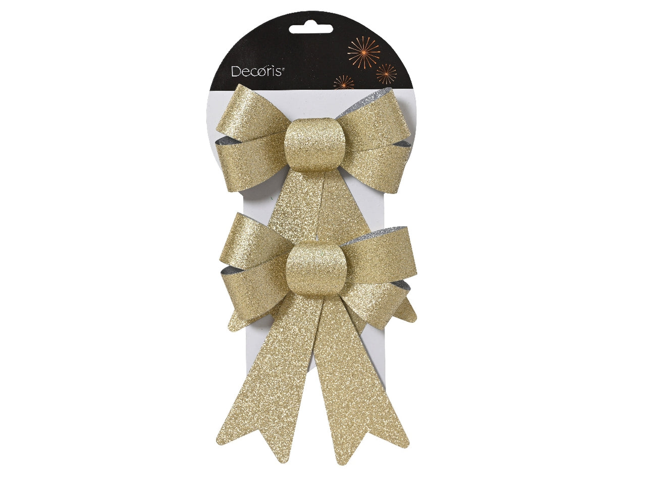 Fiocco 15x17cm in cartella da 2 pezzi oro