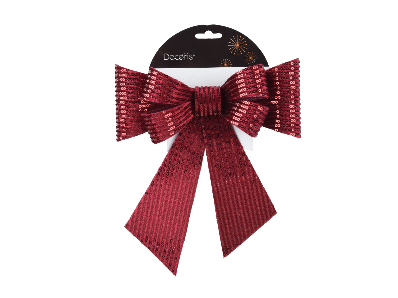 Fiocco 15x17cm con paillettes rosso