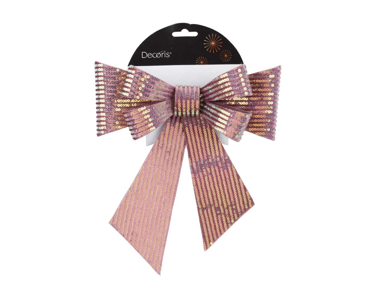 Fiocco 20x15cm con paillettes rosa