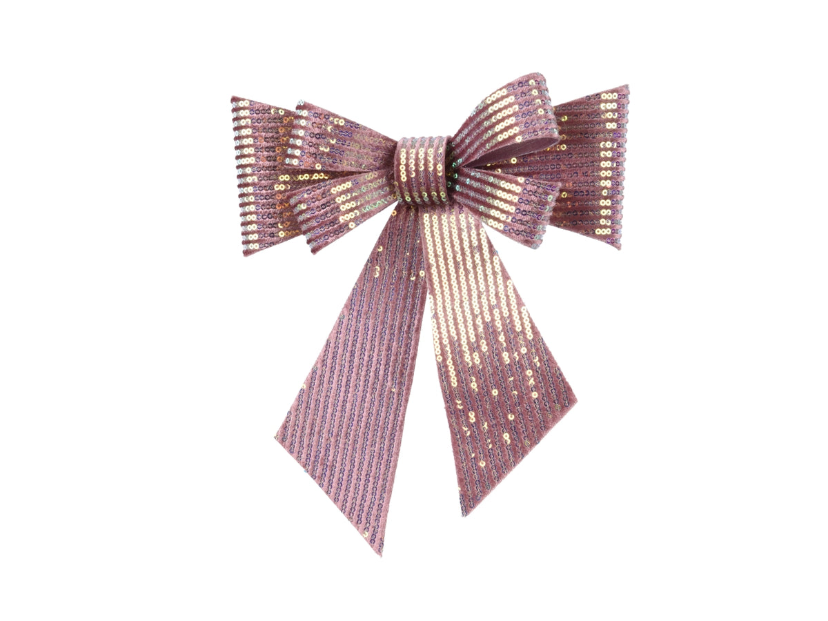 Fiocco 20x15cm con paillettes rosa
