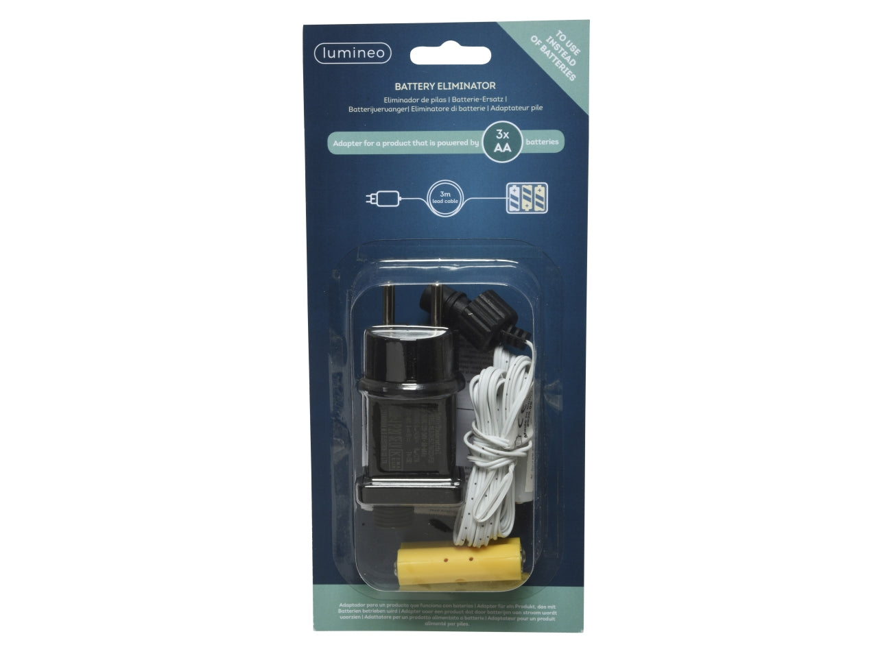 Eliminatore batterie 3xAA stilo con filo da 3mt