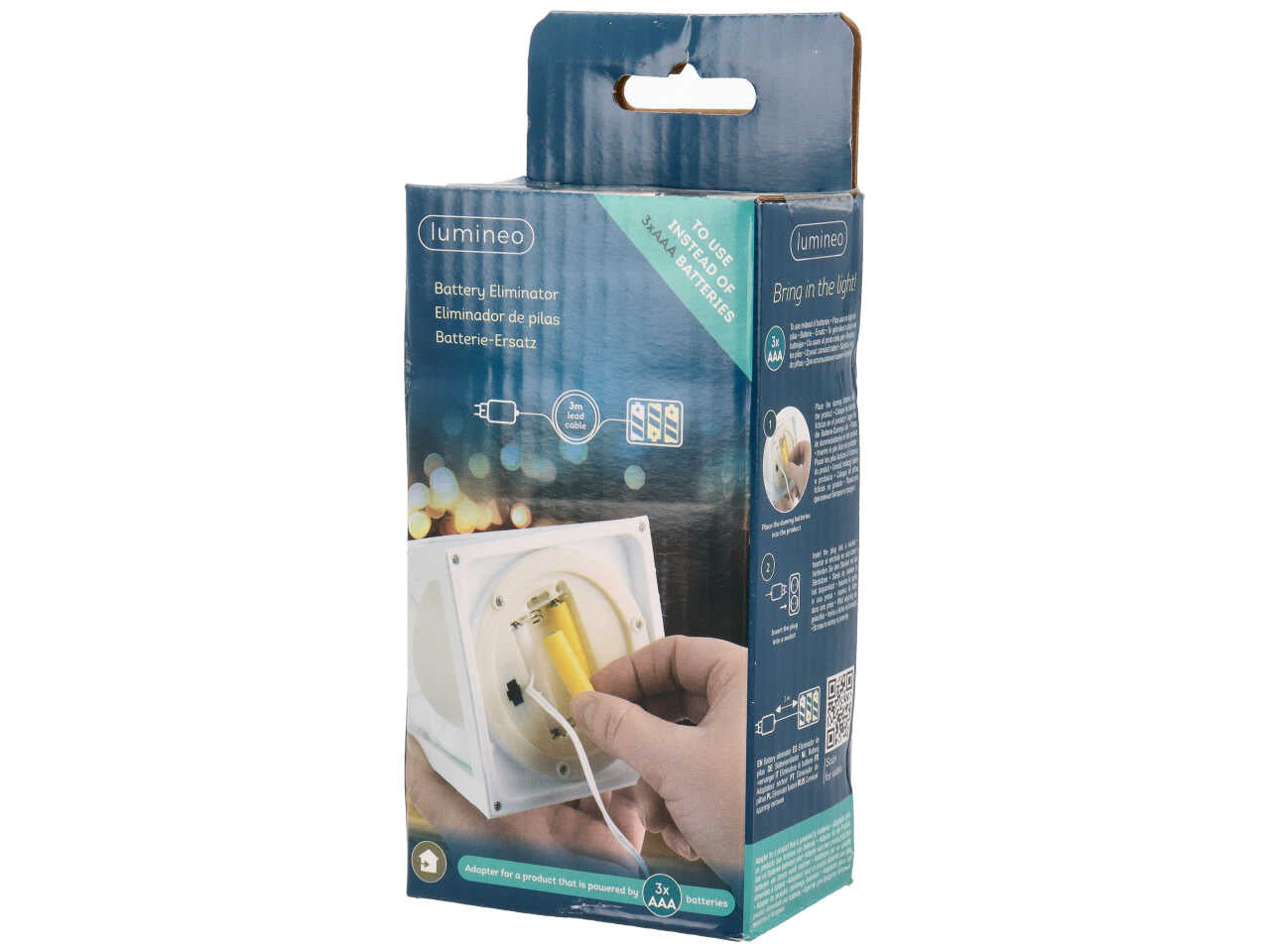 Eliminatore batterie 3xAAA ministilo con filo da 3mt