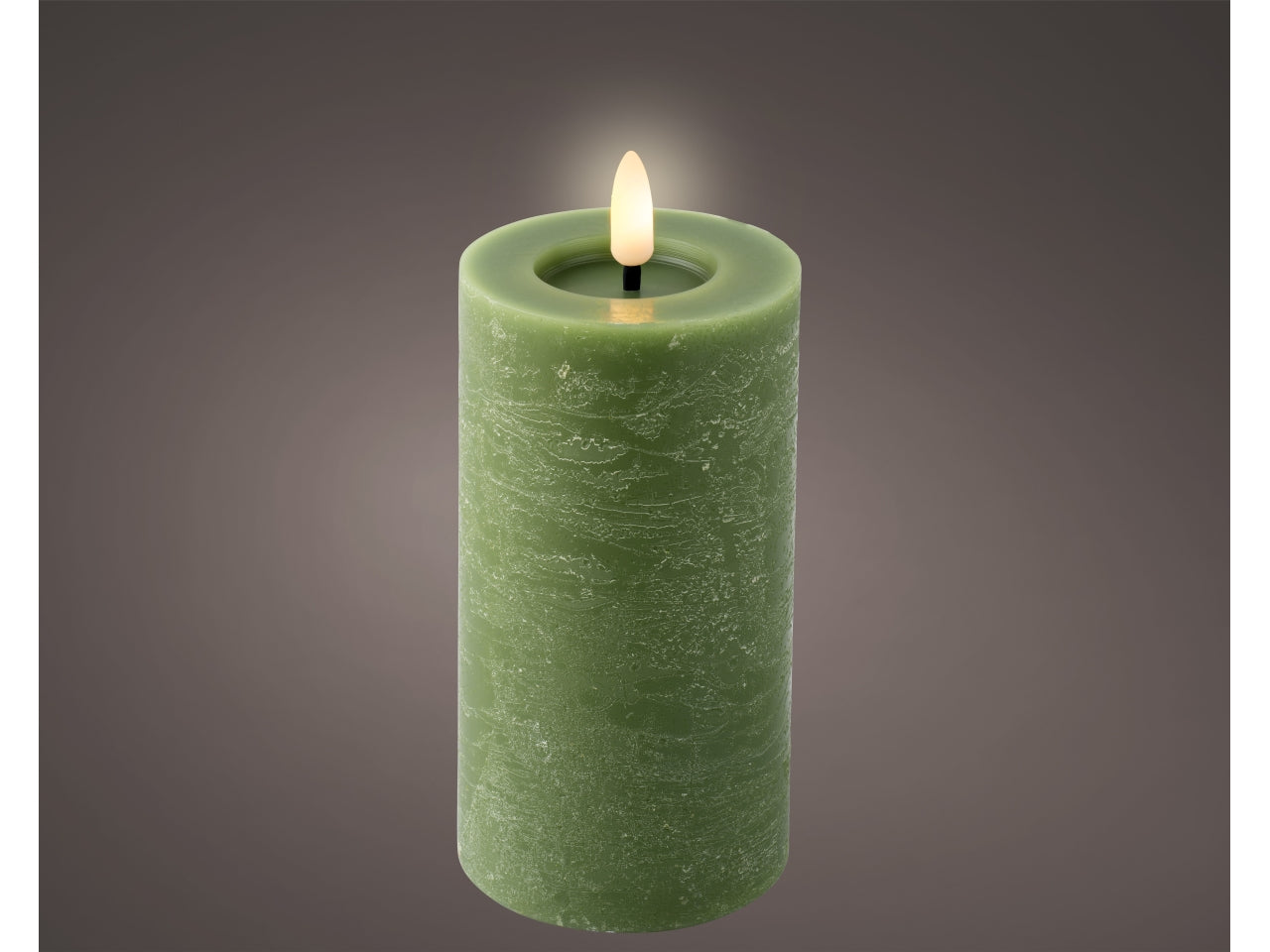 Candela led 7x15cm a batteria verde