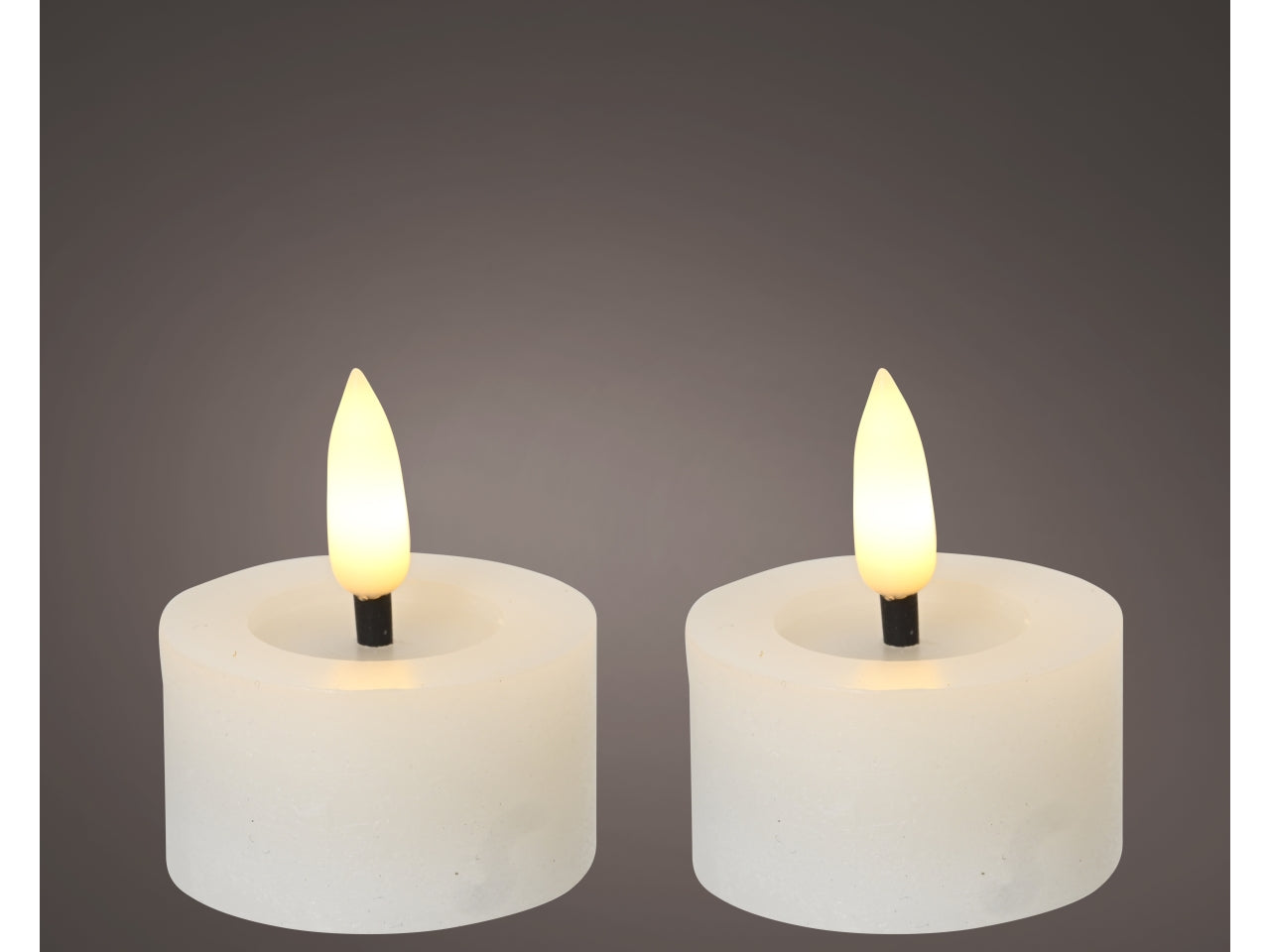Tealight led 4xh.5,2cm a batteria 2 pezzi bianco