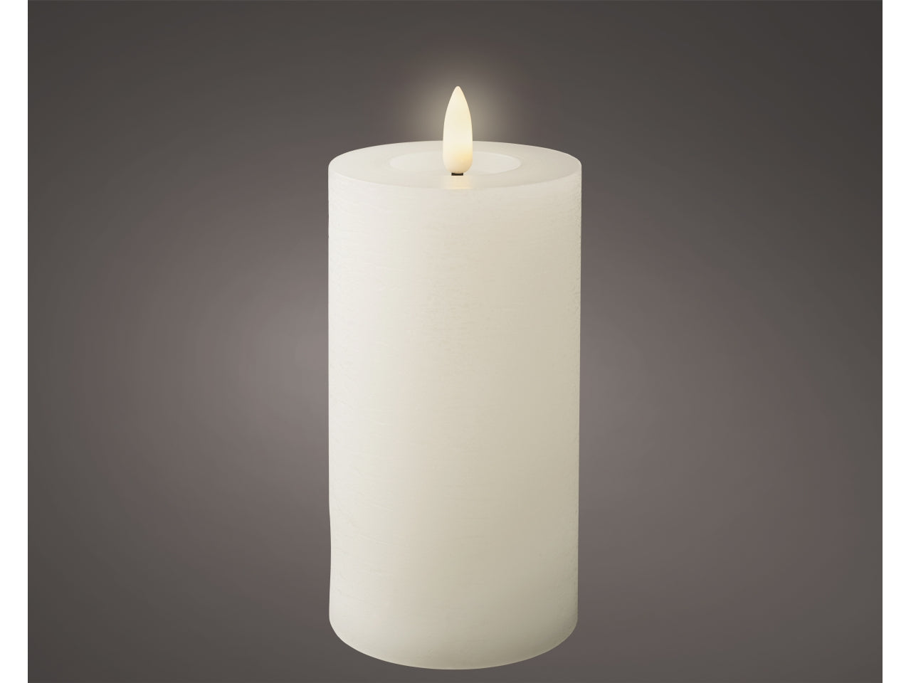 Candela led 7x15cm a batteria bianco