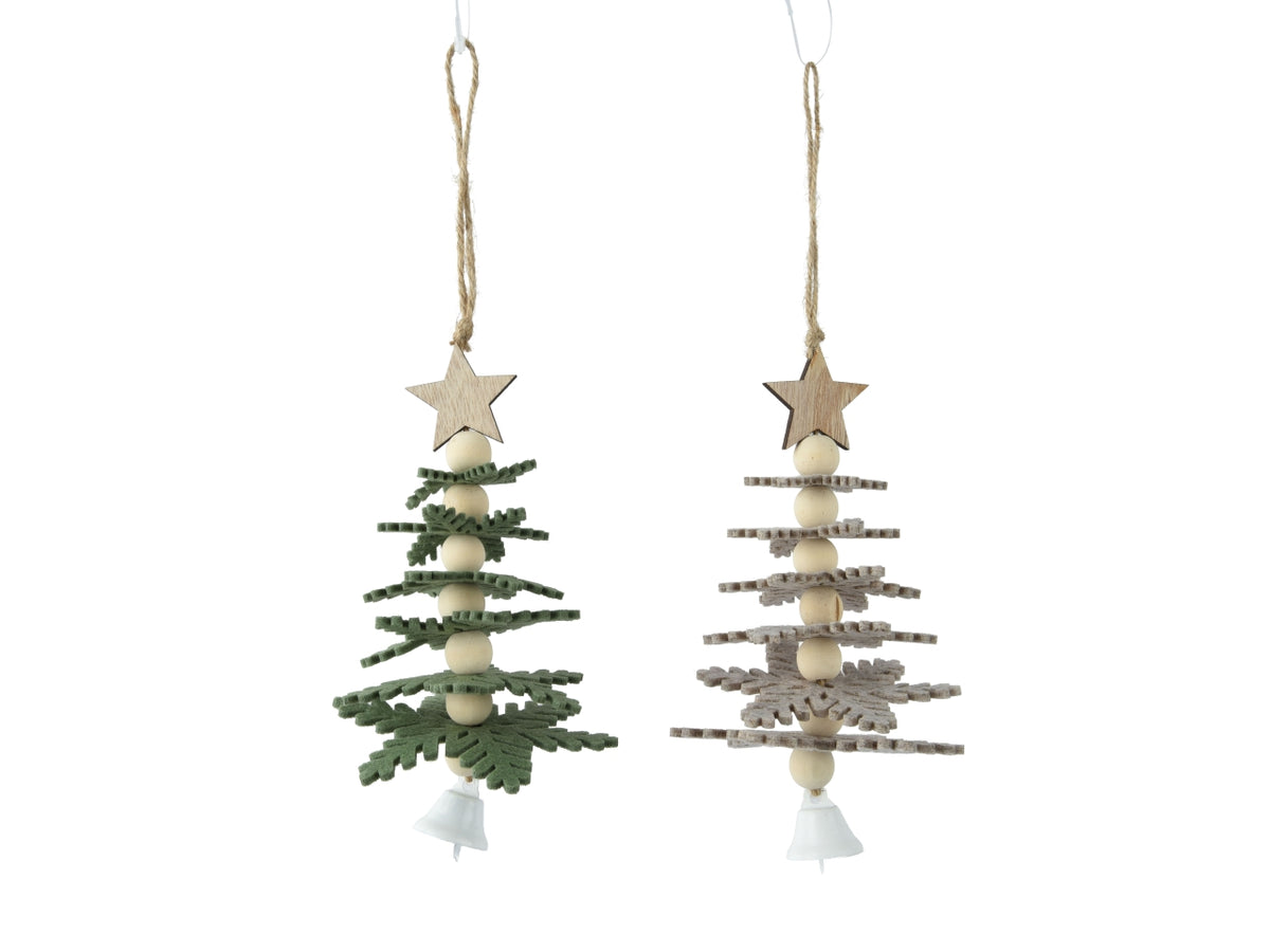 Appendino albero 17cm in feltro 2colori