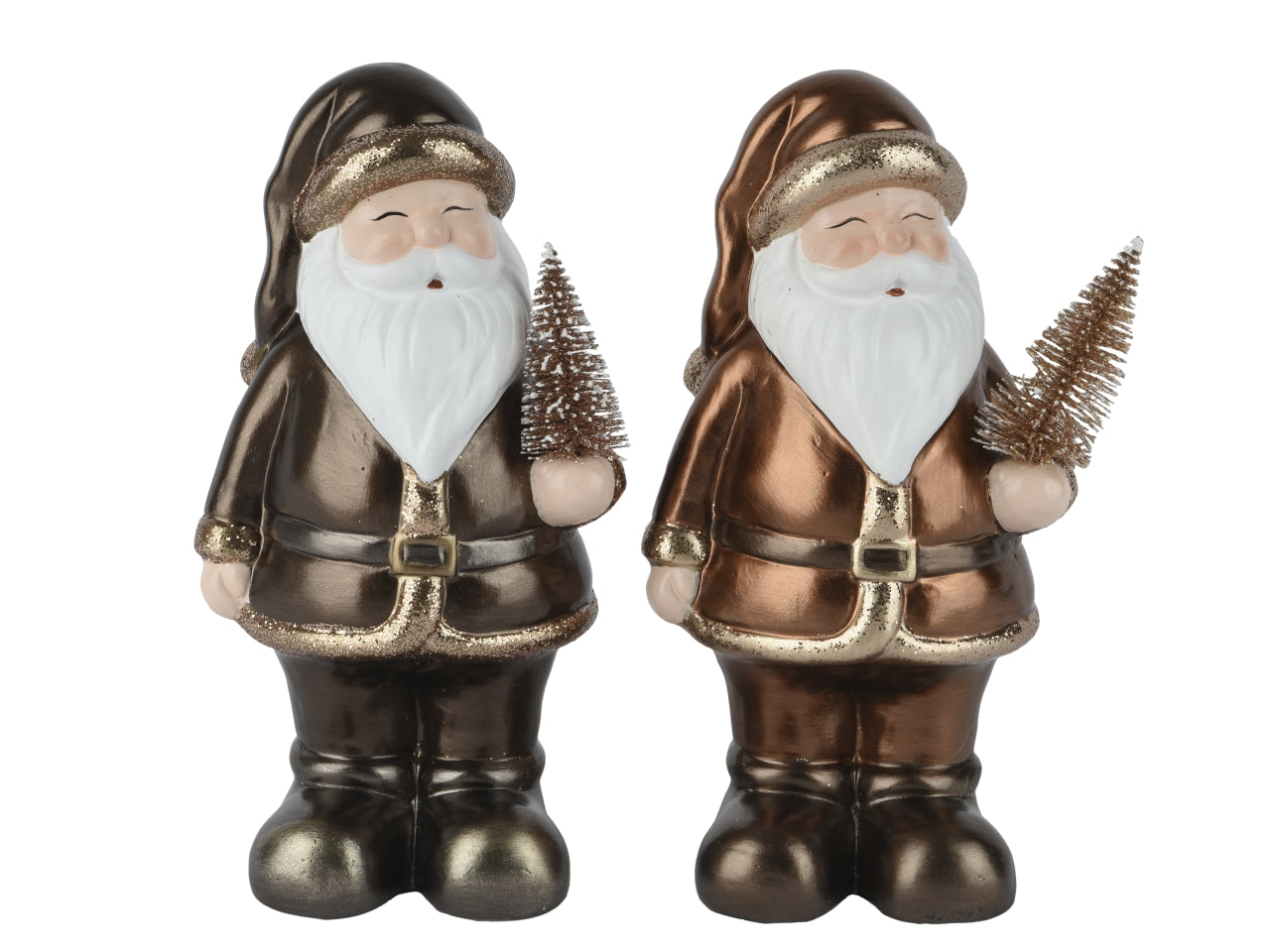 Babbo natale 26cm in terracotta 2 colori assortiti