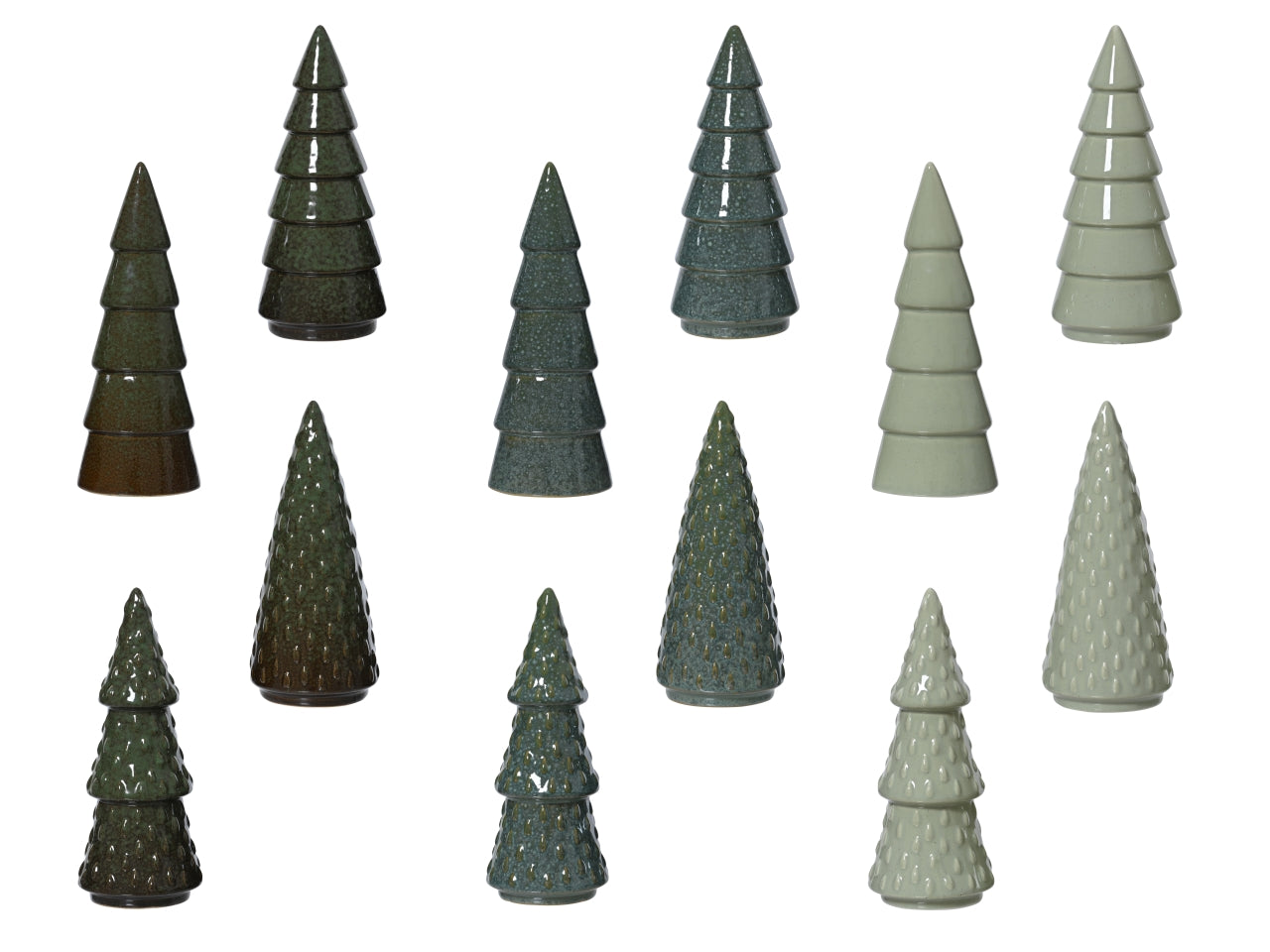 Albero 20,7cm in porcellana lucido 12 modelli assortiti