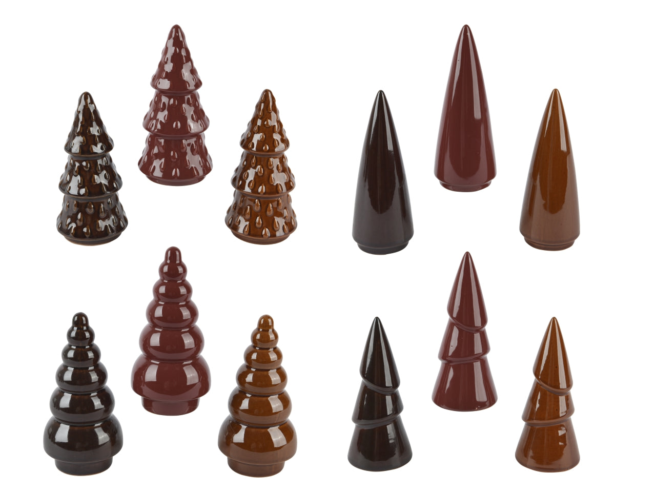 Albero 15,5cm in porcellana lucido 12 modelli assortiti