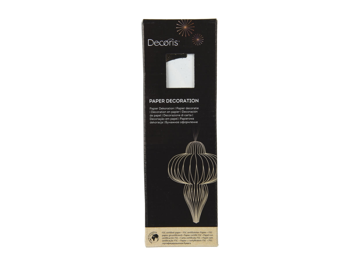 Decorazione goccia in carta 12xh.20cm bianco