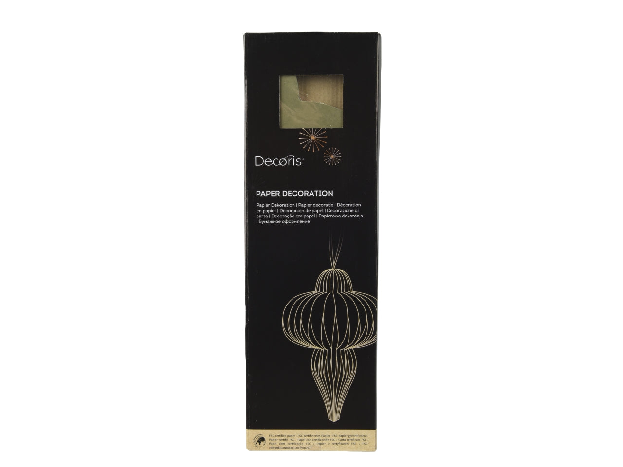 Decorazione goccia in carta 24xh.40cm verde