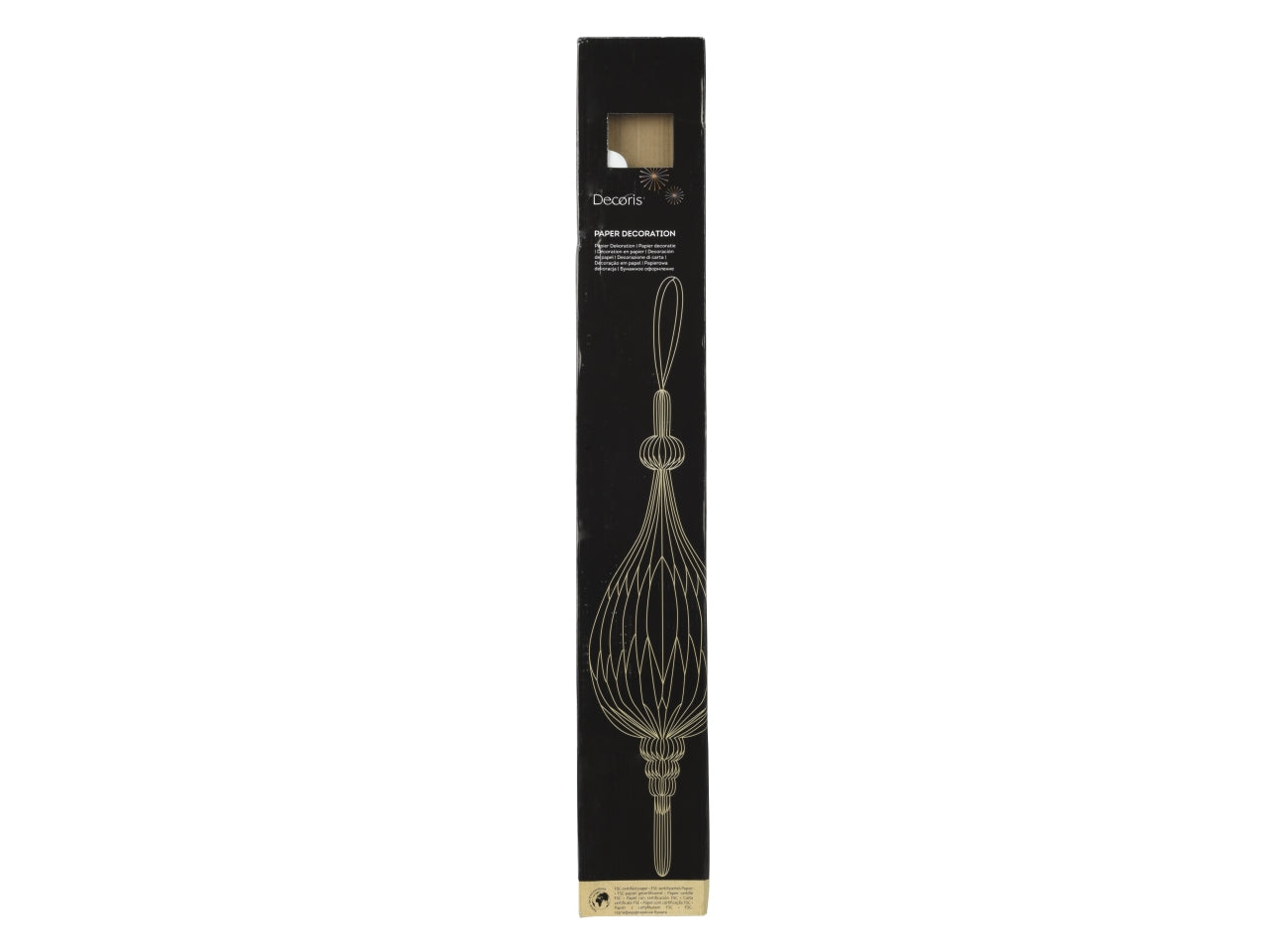 Decorazione goccia in carta 22xh.80cm bianco