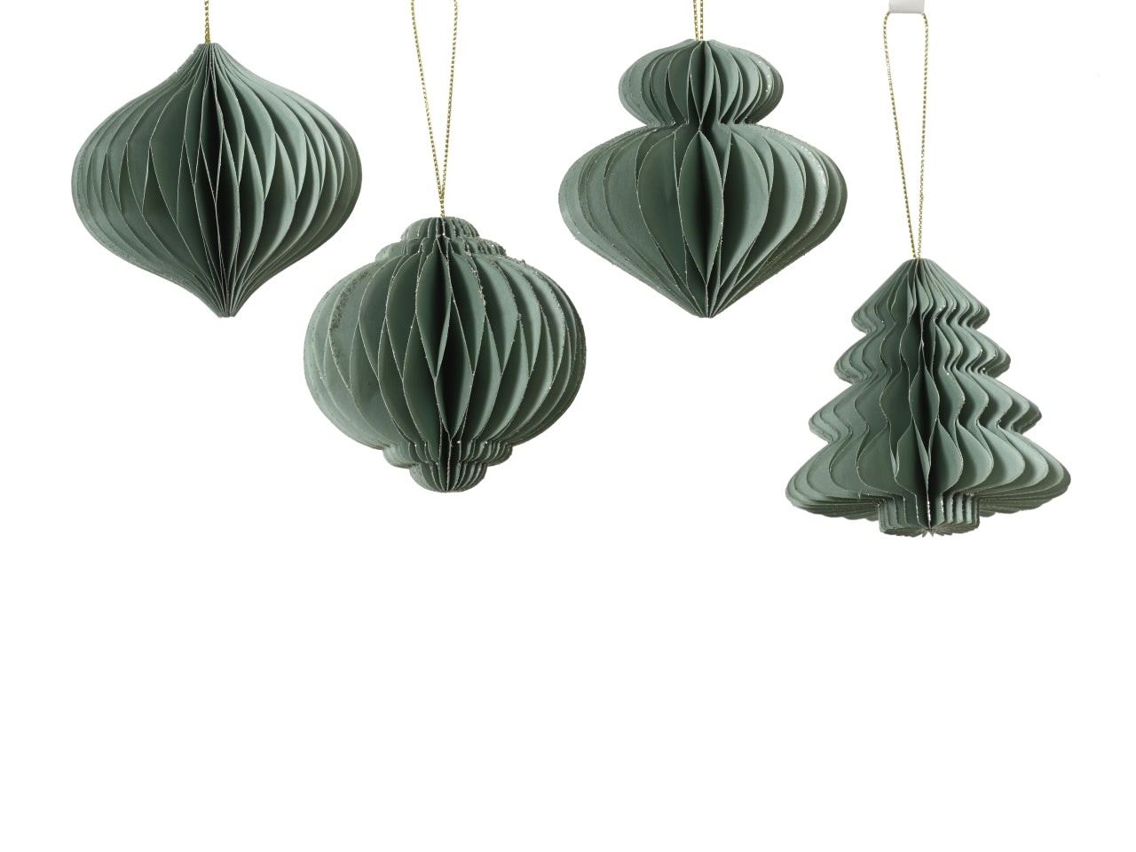 Appendino in carta 8xh.8cm verde modelli assortiti