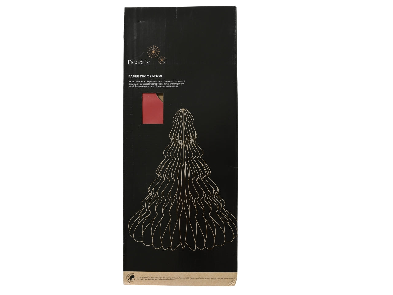 Decorazione albero in carta 72xh.90cm rosso