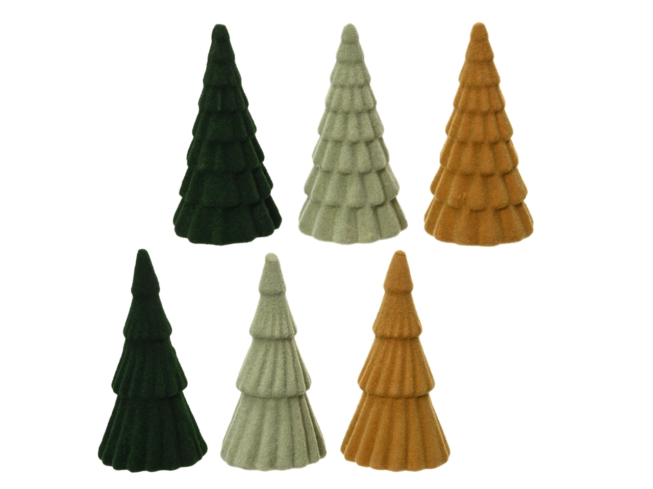 Albero 16cm floccato 6 modelli assortiti