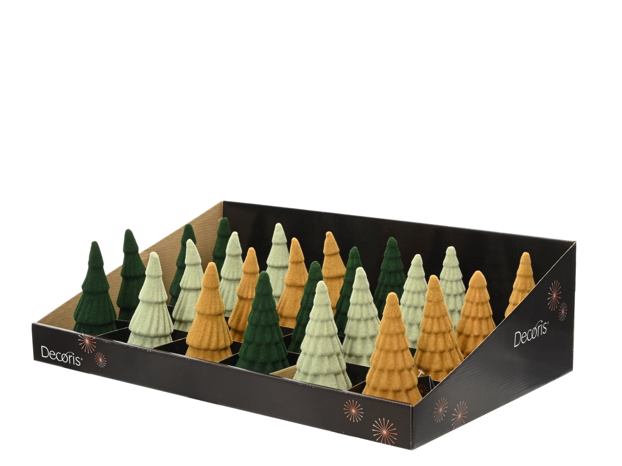 Albero 16cm floccato 6 modelli assortiti