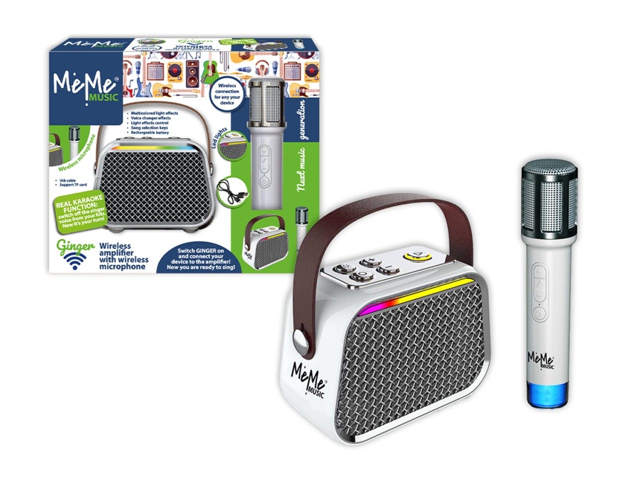 Ginger Altoparlante Karaoke Wireless e Microfono