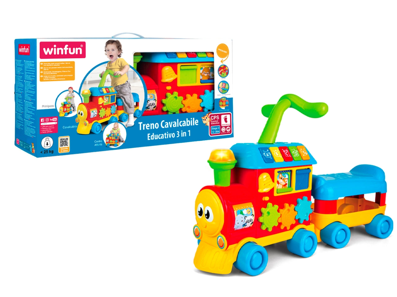 Treno Cavalcabile Educativo 3in1