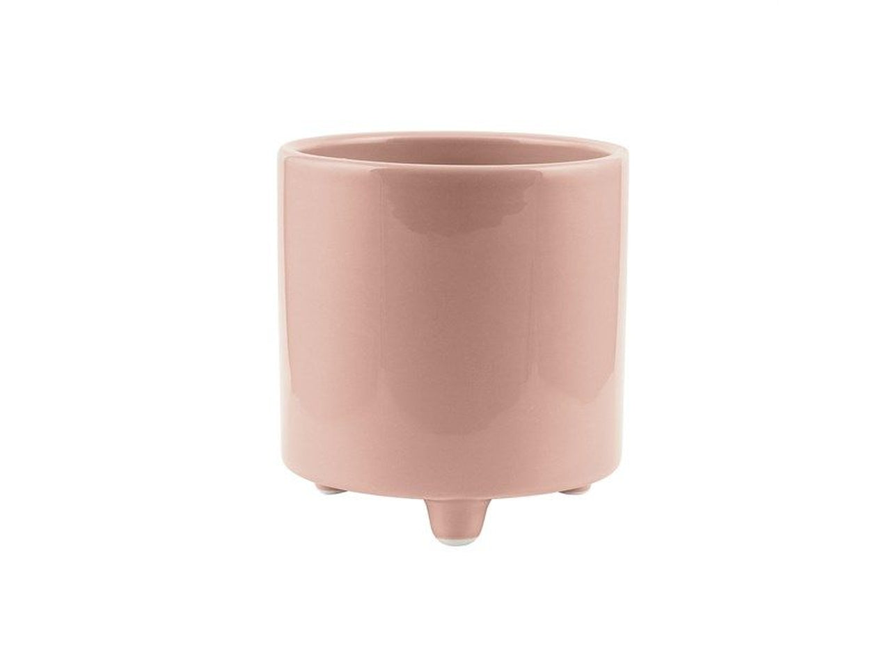 Cilindro ceramica con piede salmone h.147x137mm interno h.120x125mm