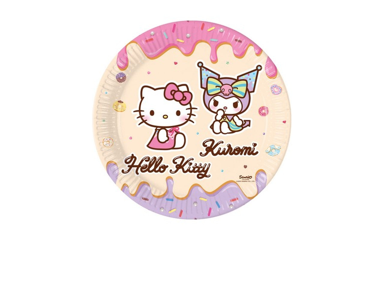 Piatto 23cm Hello Kitty Kuromi FSC plastic free