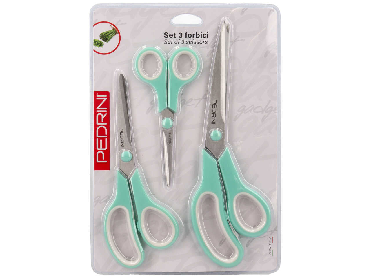 Forbici in blister set da 3 forbici