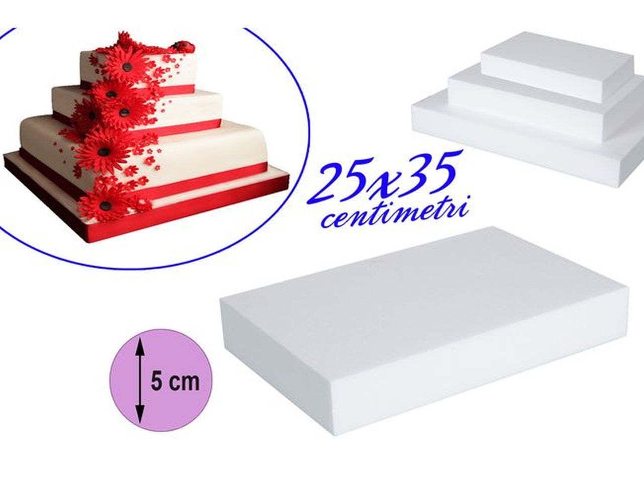 Base in polistirolo 25x35x5cm