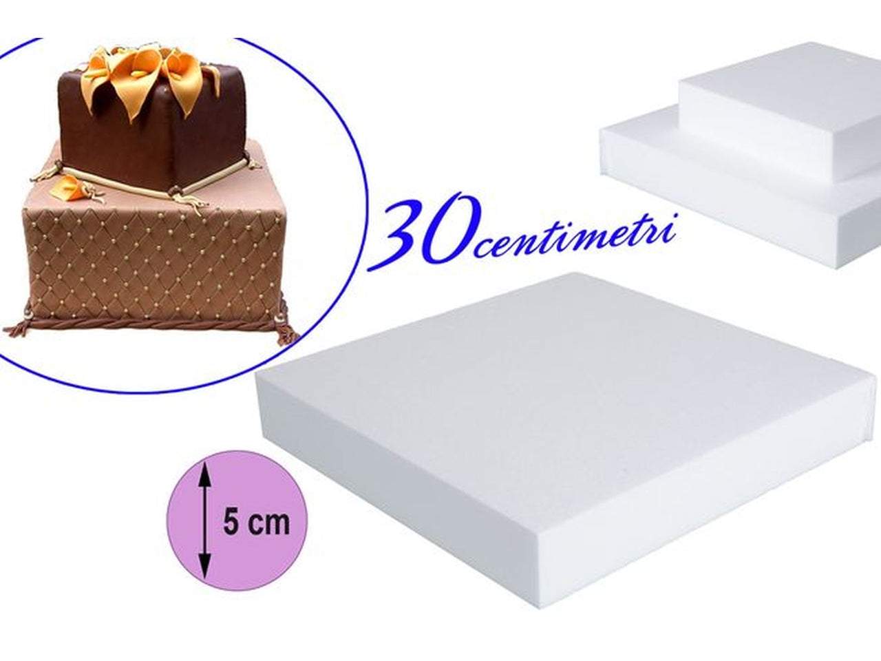 Base in polistirolo 30x30x5cm