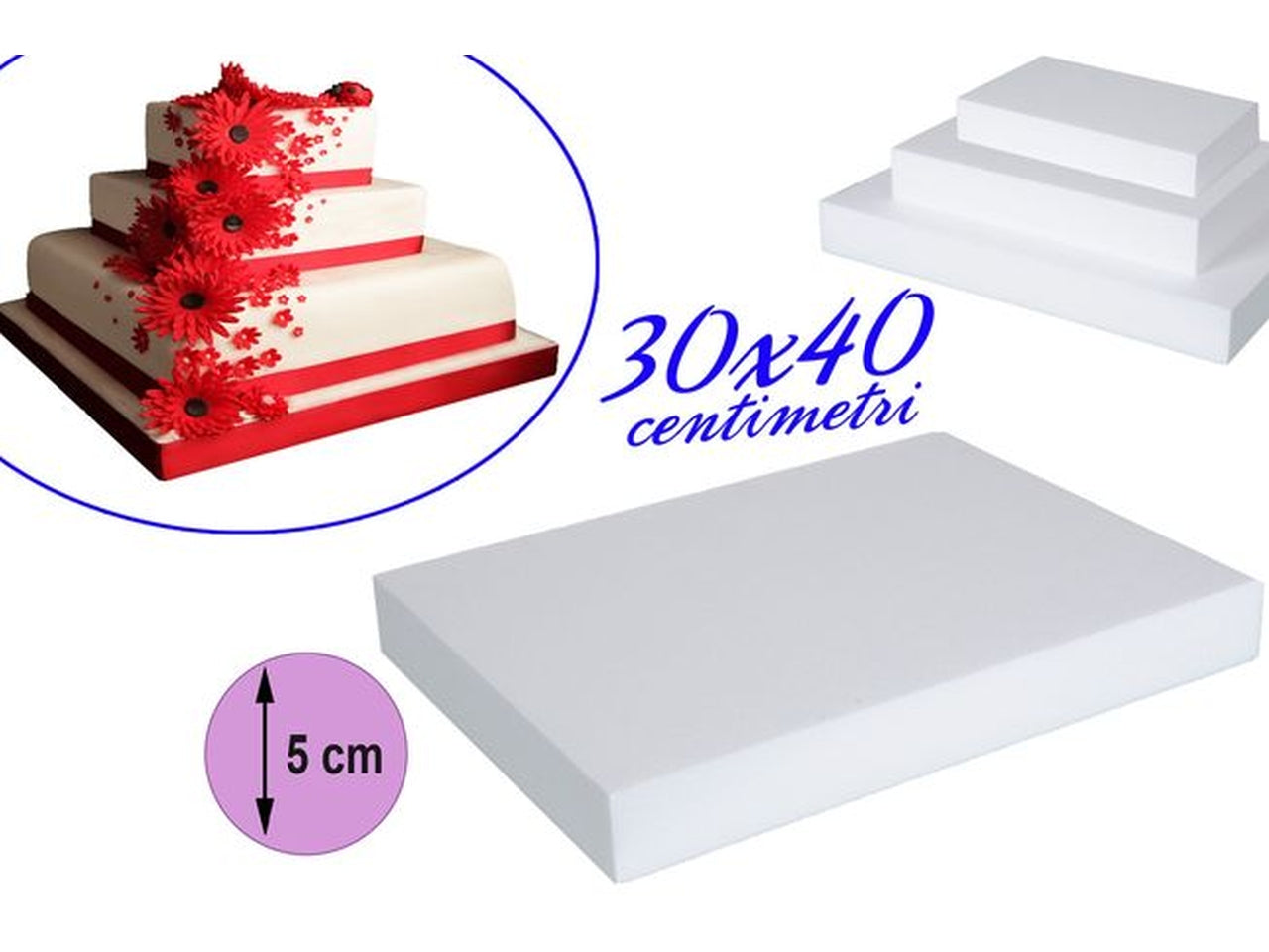 Base in polistirolo 30x40x5cm
