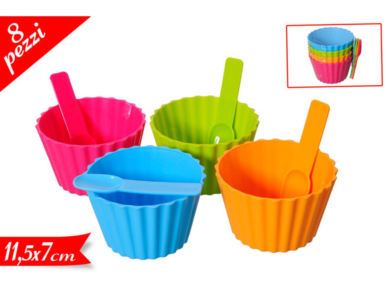 Coppetta macedonia con cucchiaio