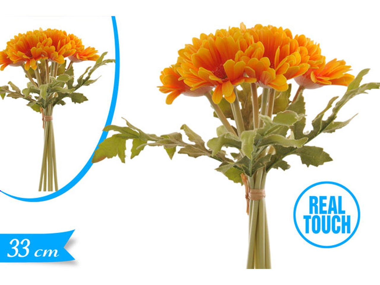 Mazzetto di 6 gerbere in gomma