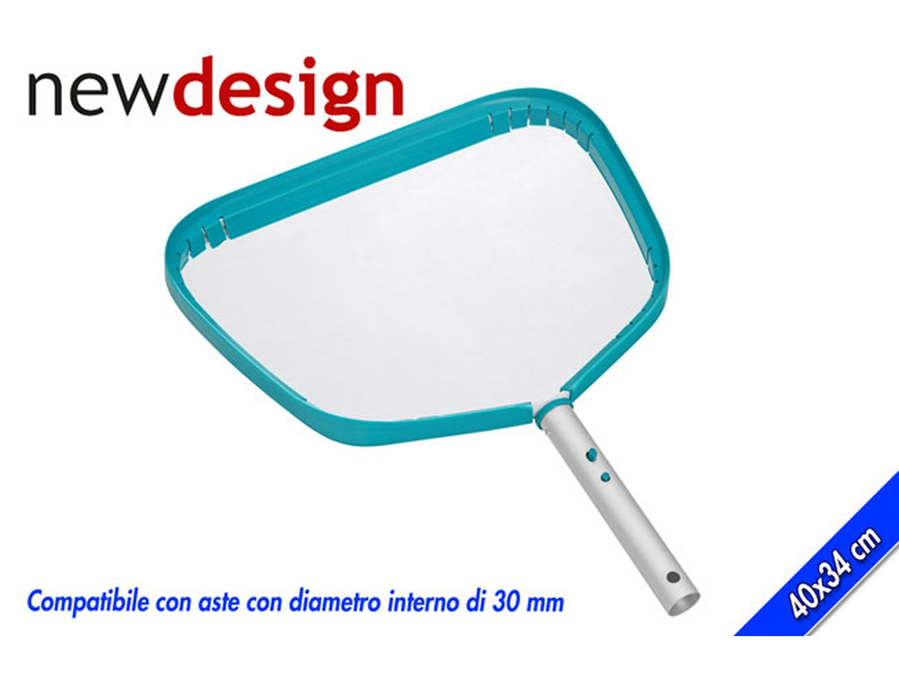 Retino aquascoop deluxe diametro interno di 30 mm. Maniglia e struttura in alluminio.