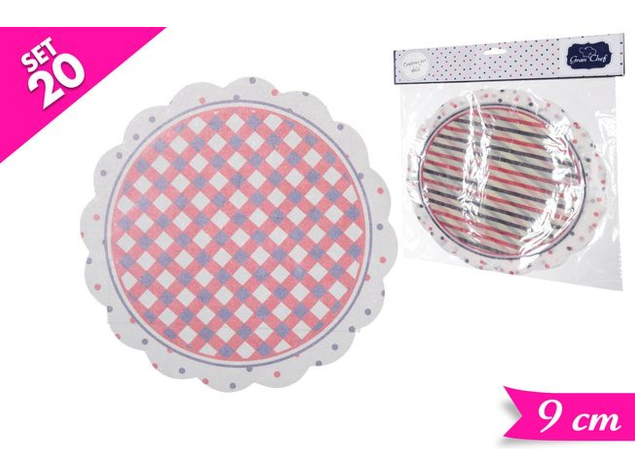 Set 20 sotto torta carta 9cm